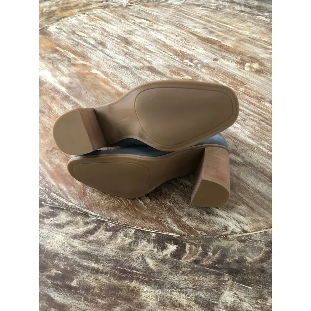 Lucky Brand Pellyon Bootie Heel Almond Toe Blue NEW 8.5 US